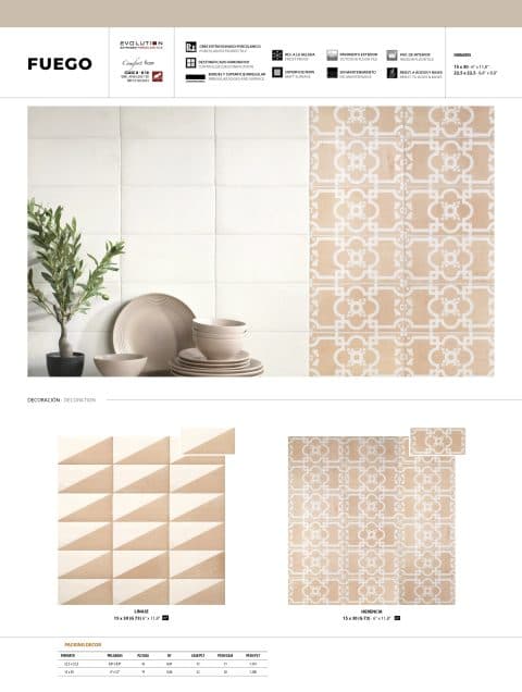 Fuego 22.5 x 22.5 Decor Era kerámia padlólap - Galériafotó 63279