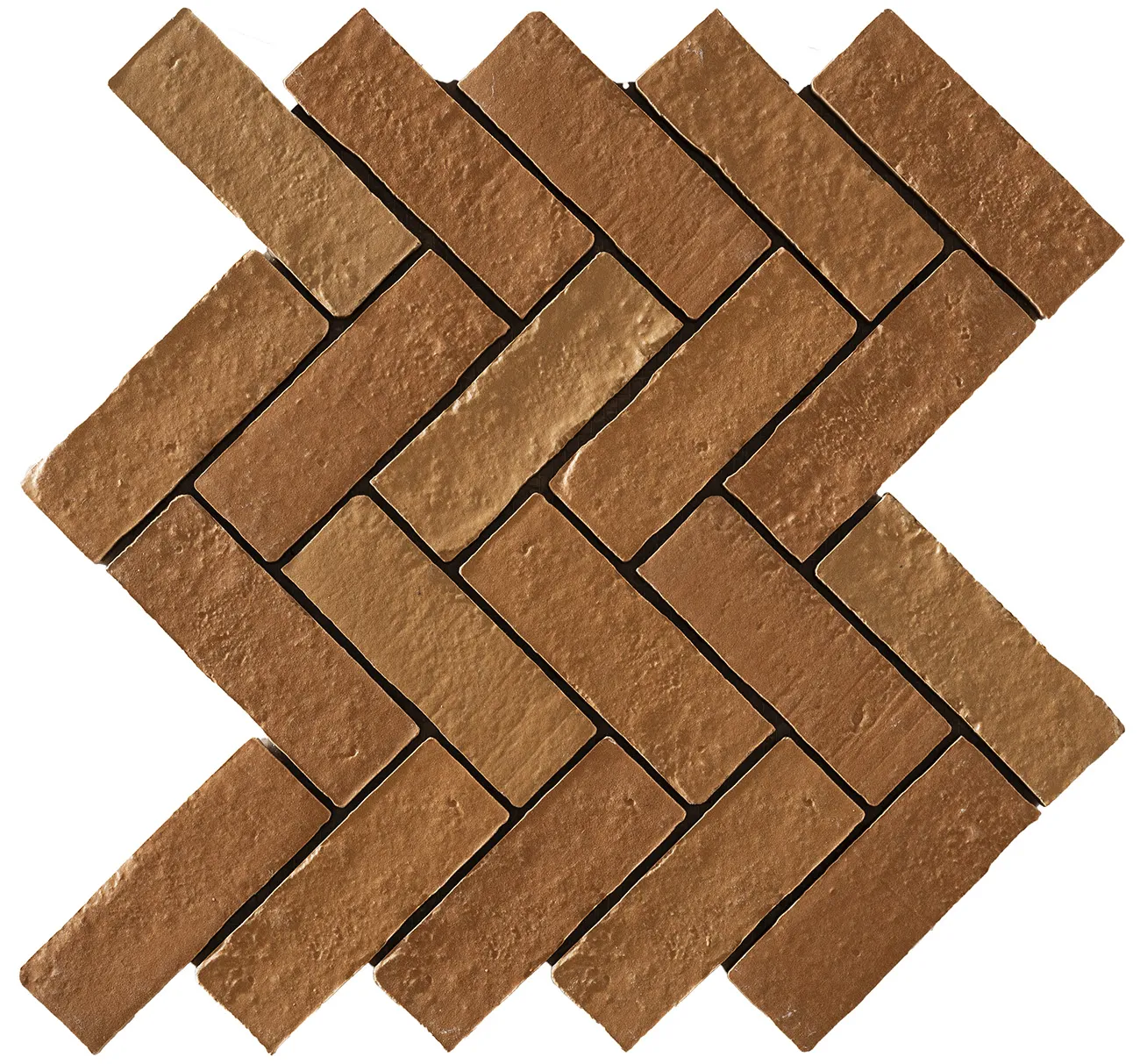Earth Ocre Herringbone kerámia padlólap