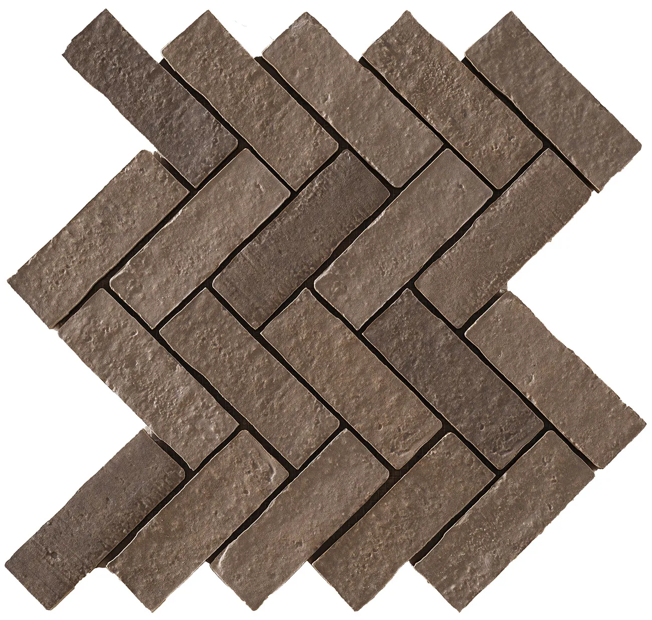 Earth Graphite Herringbone kerámia padlólap