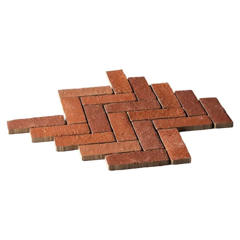 Earth Red Claystone Herringbone kerámia padlólap - Termékfotó II.