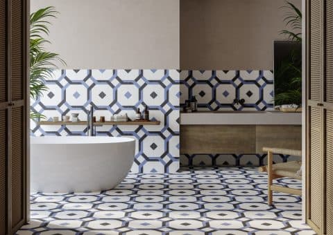 Realonda 33×33 Nantes Blue kerámia padlólap - Termékfotó II.