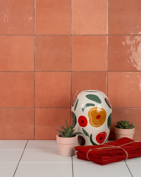 Zellij 12.5×12.5 Apricot falicsempe - Galériafotó 66481