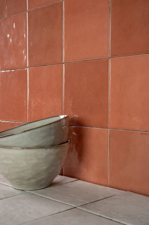 Zellij 12.5×12.5 Apricot falicsempe - Termékfotó II.