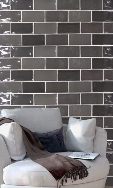 Dreamtile 7.5×15 Mix Dark Grey Glossy falicsempe - Termékfotó II.
